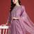 Floral Embroidered Thread Work Kurta with Trousers & Dupatta