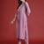 Floral Embroidered Thread Work Kurta with Trousers & Dupatta