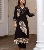 Quirky Printed Straight Kurta With Trousers