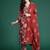 Floral Printed Sequinned Pure Cotton Kurta With Trousers & Dupatta