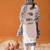 White Ethnic Motifs Woven Design Straight Kurta with Trousers & Dupatta