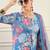 Floral Printed Pure Cotton Kurta With Trousers & Dupatta