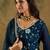 Floral Embroidered Thread Work Regular Sleeves V-Neck Georgette Kurta Set