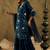 Floral Embroidered Thread Work Regular Sleeves V-Neck Georgette Kurta Set