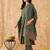 Floral Printed A-Line Sequinned Kurta with Trousers & Dupatta