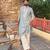 Sky blue embroidered cotton festive kurta for men