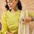 Embroidered Straight Sequinned Chanderi Cotton Kurta with Trousers & Dupatta