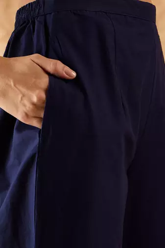 Bandhani Printed A-Line Kurta with Trousers & Dupatta