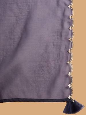 Bandhani Printed A-Line Kurta with Trousers & Dupatta 4