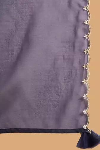 Bandhani Printed A-Line Kurta with Trousers & Dupatta