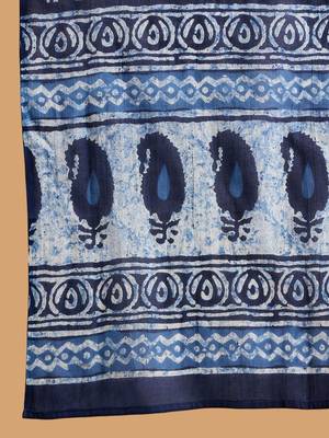 Paisley Printed Straight Kurta with Palazzos & Dupatta 4