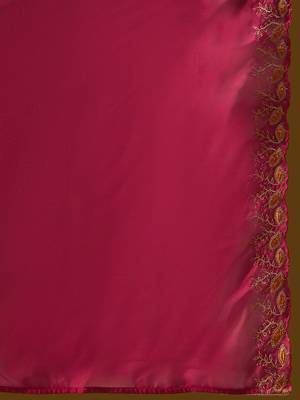 Ethnic Motifs Embroidered Sequinned Liva Straight Kurta With Trousers & Dupatta 7