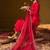 Ethnic Motifs Embroidered V-Neck Straight Kurta With Trousers & Dupatta