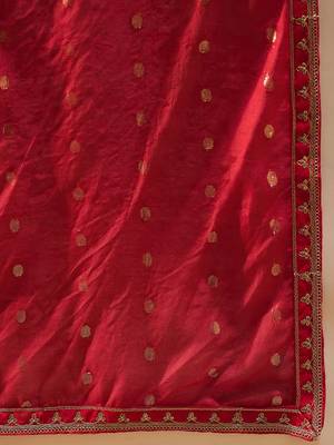 Ethnic Motifs Embroidered V-Neck Straight Kurta With Trousers & Dupatta 7