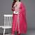 Ethnic Motifs Yoke Design Straight Thread Work Liva Kurta with Trousers & Dupatta