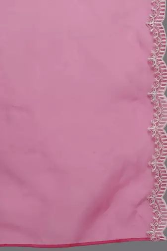 Ethnic Motifs Yoke Design Straight Thread Work Liva Kurta with Trousers & Dupatta