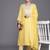 Floral Printed Three-Quarter Sleeves Sequinned Pure Cotton Straight Kurta Set
