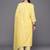 Floral Printed Three-Quarter Sleeves Sequinned Pure Cotton Straight Kurta Set