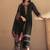 Women Floral Embroidered Panelled Thread Work Kurta with Trousers & With Dupatta