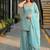 Sky Blue sequin And Embroidery Work Georgete Salwar Suit