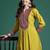 Women Ethnic Motifs Embroidered Pleated Mirror Work Kurta with Trousers