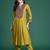 Women Ethnic Motifs Embroidered Pleated Mirror Work Kurta with Trousers