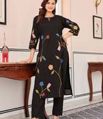 Floral Printed Pure Cotton Kurta With Trousers
