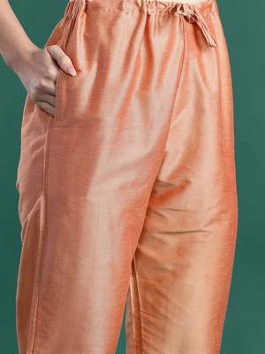 Floral Embroidered Thread Work Pure Cotton Kurta with Trousers 3