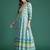 Floral Embroidered Pleated Mirror Work Pure Cotton Kurta With Trousers & Dupatta