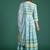 Floral Embroidered Pleated Mirror Work Pure Cotton Kurta With Trousers & Dupatta