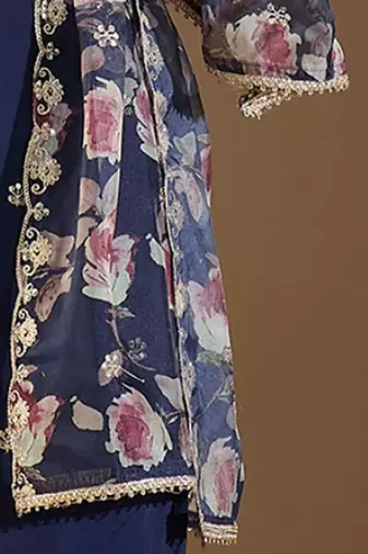 Women Ethnic Motifs Embroidered Regular Kurta with Trousers & With Dupatta