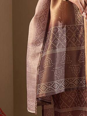 Women Bandhani Printed Regular Sequinned Kurta with Trousers & With Dupatta 5