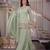 Light Green sequin Embroidery Work Silk Blend Salwar Suit