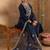 Floral Yoke Design Round Neck Straight Kurta With Trousers & Dupatta
