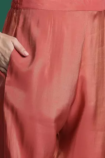 Ethnic Motifs Embroidered Sequinned Kurta with Trousers & With Dupatta
