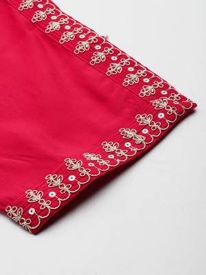 Ethnic Motifs Embroidered Sequinned Kurta with Trousers 7