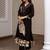 Printed V Neck Straight Kurta & Trousers