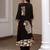 Printed V Neck Straight Kurta & Trousers