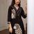Printed V Neck Straight Kurta & Trousers