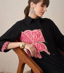 Women Ethnic Motifs Printed Regular Thread Work Kurta with Trousers