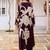Floral Printed Regular Beads and Stones Kurta with Salwar