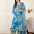 Floral Printed V-Neck Regular Pure Cotton A-Line Kurta With Trousers & Dupatta