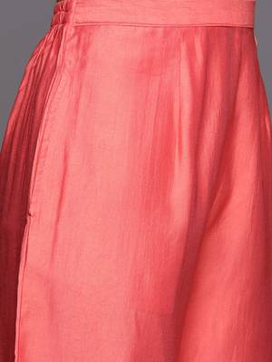Women Pink Ethnic Motifs Printed Liva Kurta with Palazzos & With Dupatta 3