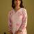 Floral Printed V-Neck Straight Kurta With Trousers