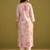Floral Printed V-Neck Straight Kurta With Trousers