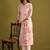 Floral Printed V-Neck Straight Kurta With Trousers