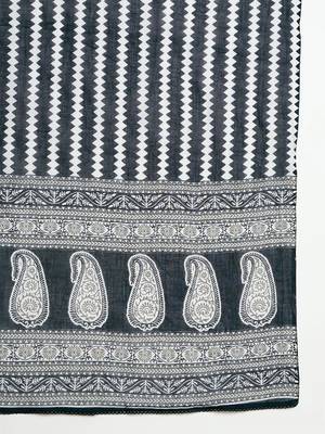 Women Ethnic Motifs Printed Thread Work Pure Cotton Kurta with Trousers & Dupatta 4