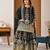Black sequin And Embroidery Work Silk Blend Salwar Suit