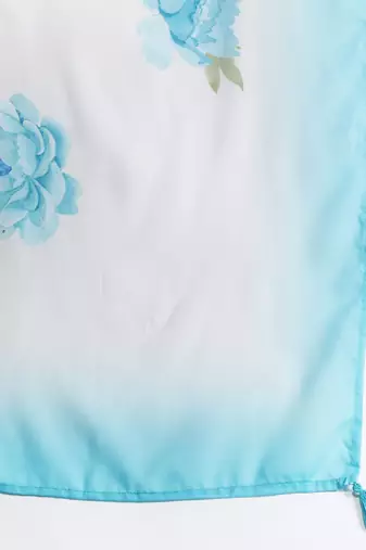 Floral Printed Sequinned Linen Kurta with Trousers & With Dupatta