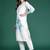 Floral Printed Sequinned Linen Kurta with Trousers & With Dupatta